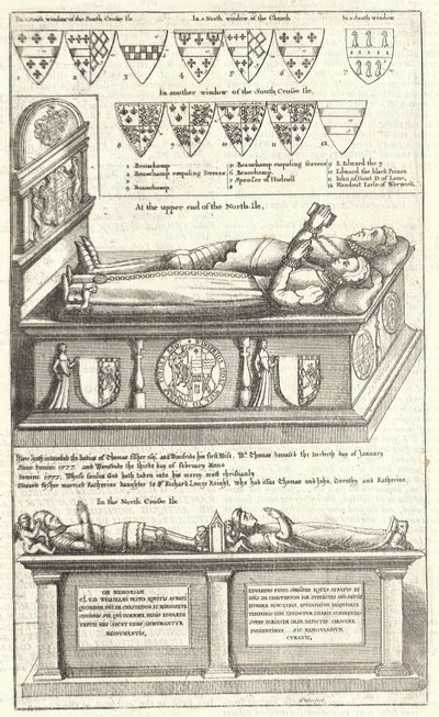 Thomas Fisher and Sir William Petto (Monument) by Wenceslaus Hollar